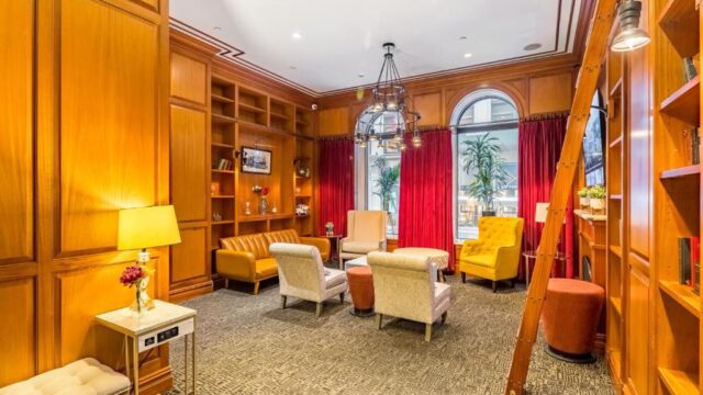 the mansfield lobby hall